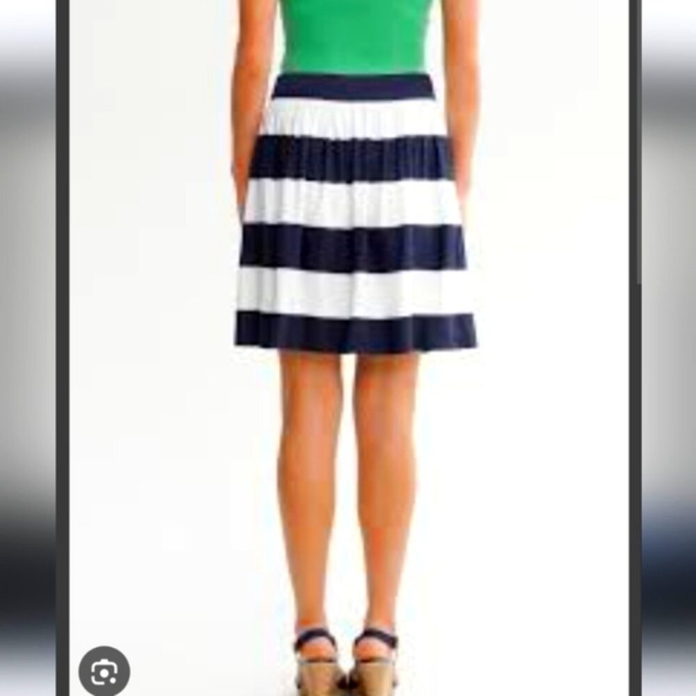 Banana Republic Nautical Striped Linen Blend Skirt
